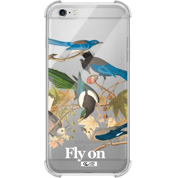a group of birds on a branch Apple iPhone 6S Clear PC Case