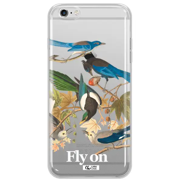 a group of birds on a branch Apple iPhone 6S Clear TPU Case