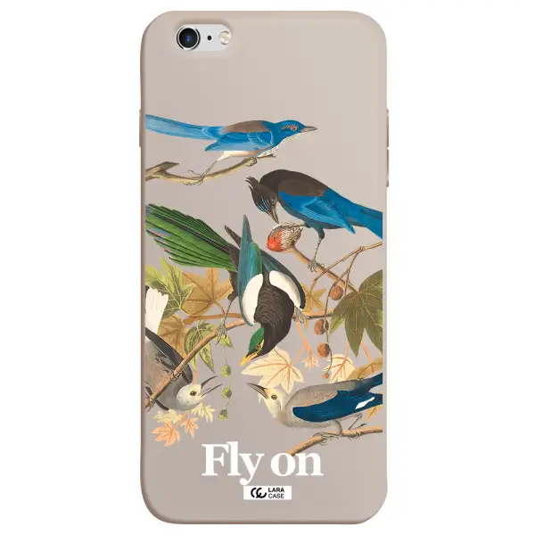 a group of birds on a branch Apple iPhone 6S Silicone Stone Case