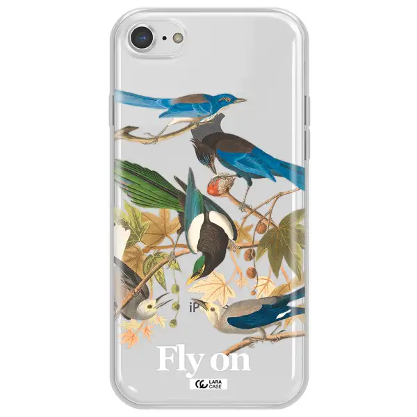 a group of birds on a branch Apple iPhone 7 Clear TPU Case