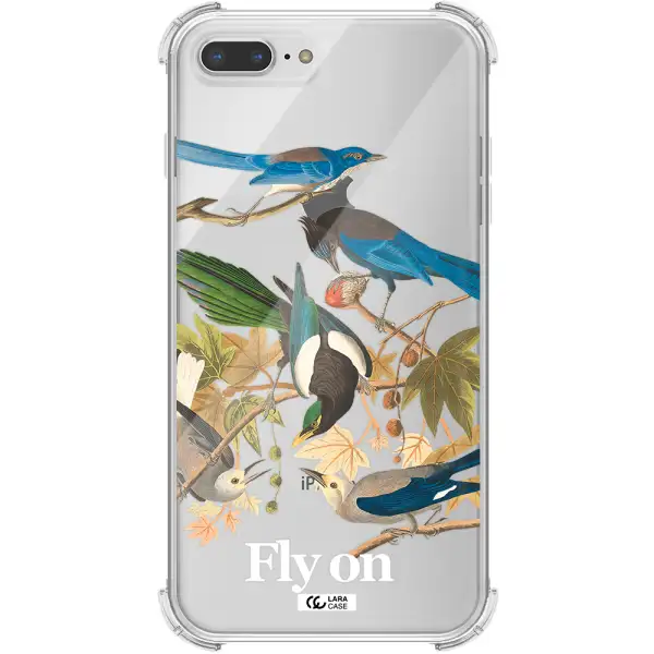 a group of birds on a branch Apple iPhone 7 plus Clear PC Case