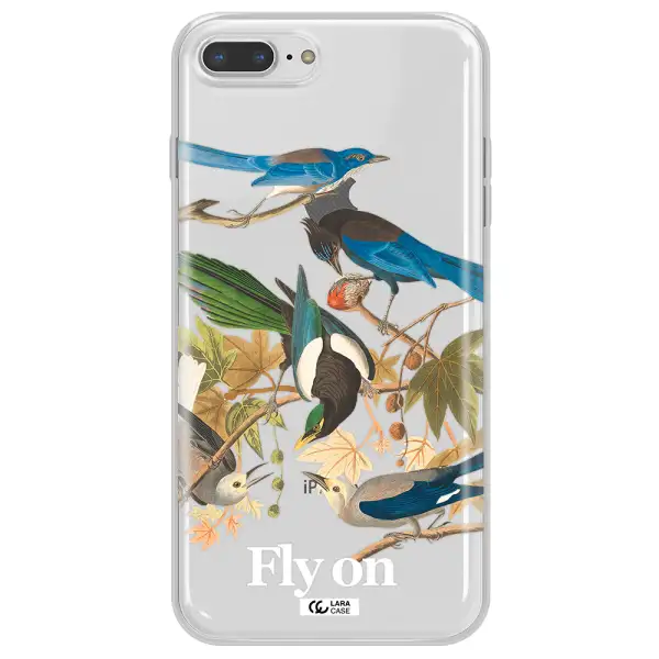 a group of birds on a branch Apple iPhone 7 plus Clear TPU Case