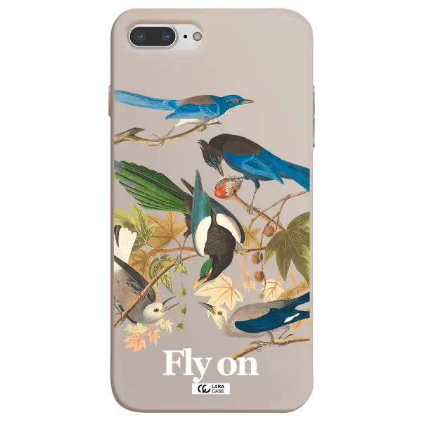 a group of birds on a branch Apple iPhone 8 plus Silicone Stone Case