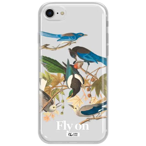 A Group Of Birds On A Branch Apple Iphone Se 2020 Clear Tpu Case