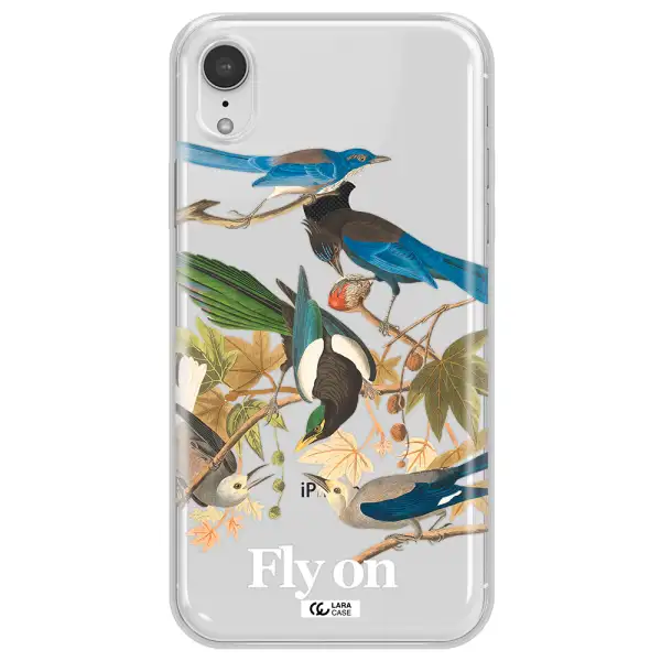 a group of birds on a branch Apple iPhone XR Clear TPU Case