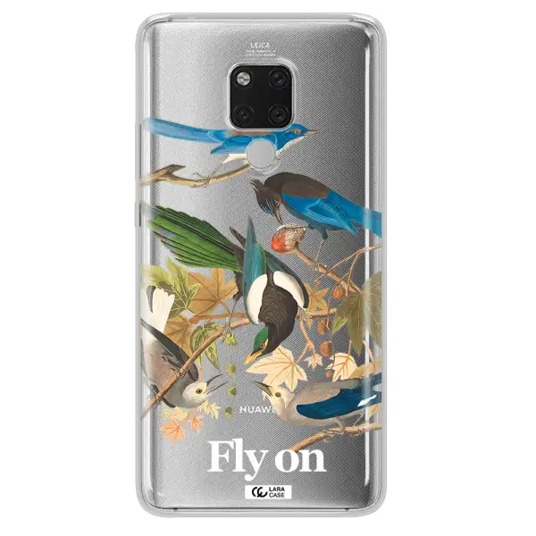 a group of birds on a branch Huawei Mate 20X Clear TPU Case