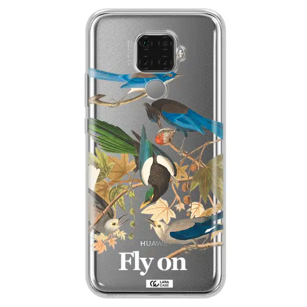a group of birds on a branch Huawei Mate 30 Lite Clear TPU Case