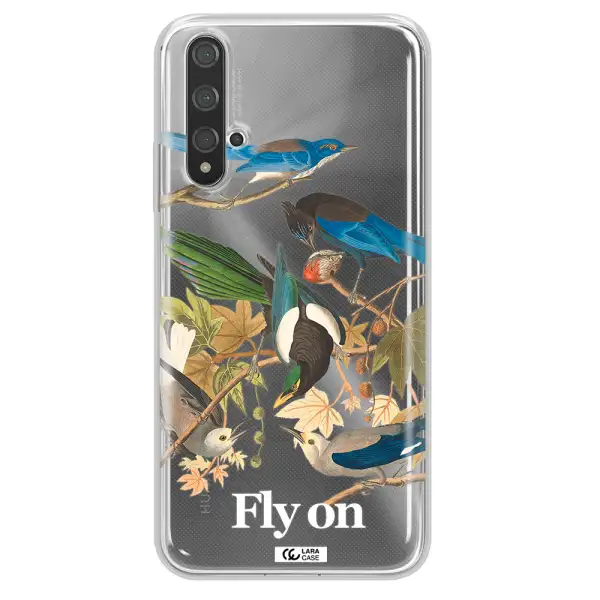 a group of birds on a branch Huawei Nova 5t Clear TPU Case
