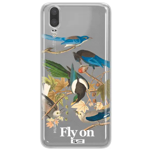a group of birds on a branch Huawei P20 Clear TPU Case