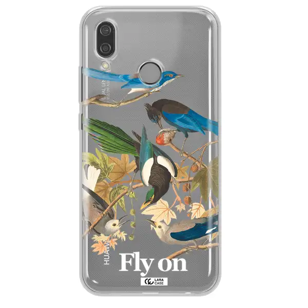 a group of birds on a branch Huawei P20 Lite Clear TPU Case