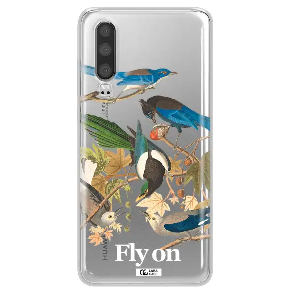 a group of birds on a branch Huawei P30 Clear TPU Case
