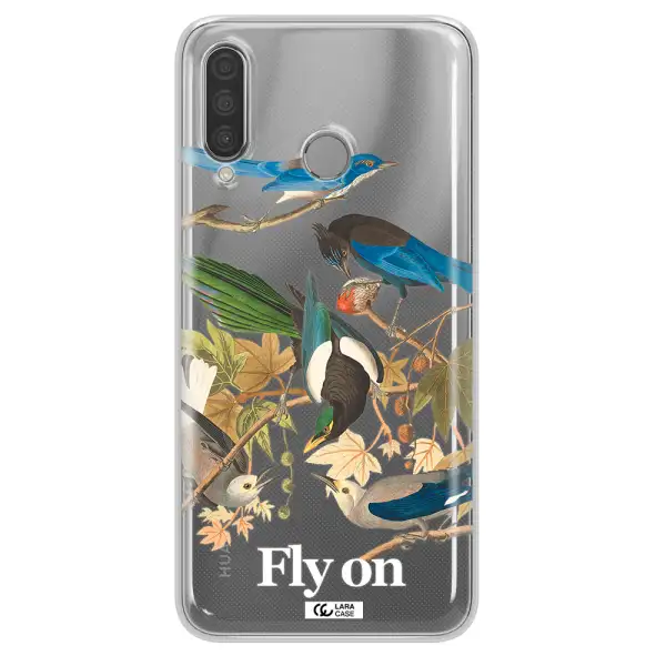 a group of birds on a branch Huawei P30 Lite Clear TPU Case