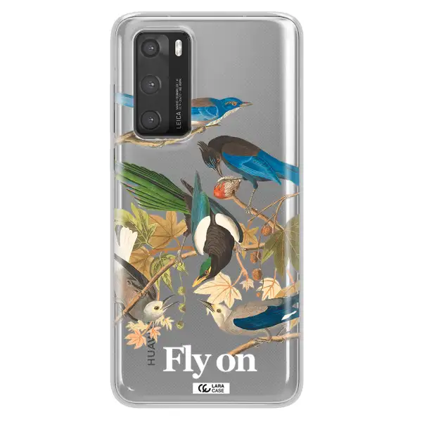 a group of birds on a branch Huawei P40 Clear TPU Case