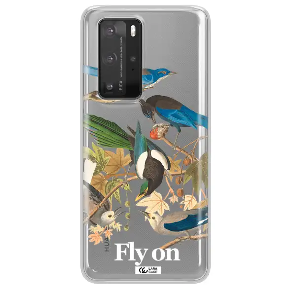 a group of birds on a branch Huawei P40 Pro Clear TPU Case