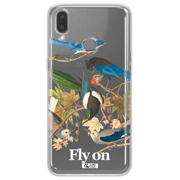 a group of birds on a branch Samsung A10S Clear TPU Case