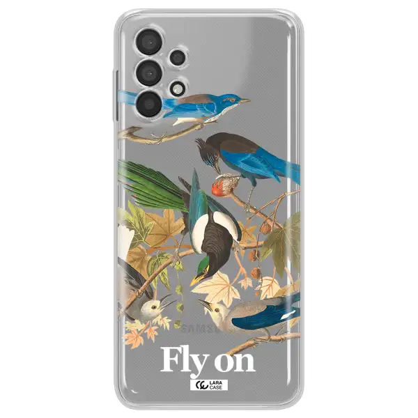 A Group Of Birds On A Branch Samsung A32 4G Clear Tpu Case