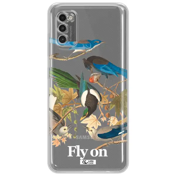 A Group Of Birds On A Branch Samsung A41 Clear Tpu Case