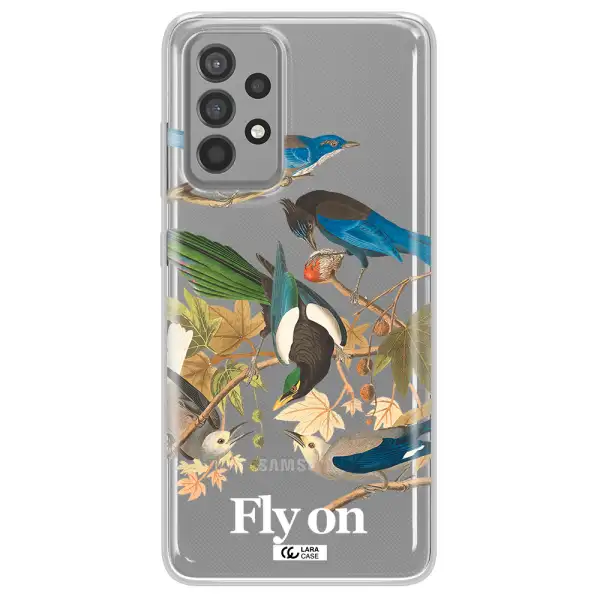 a group of birds on a branch Samsung A52 Clear TPU Case