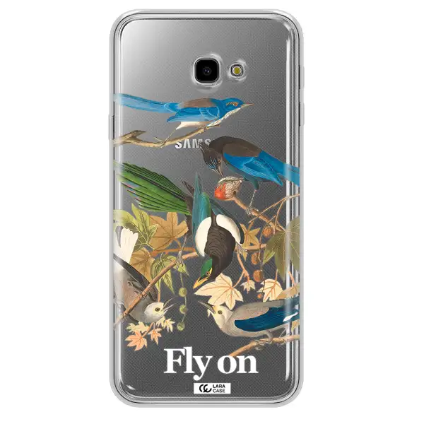 a group of birds on a branch Samsung J4 Plus Clear TPU Case