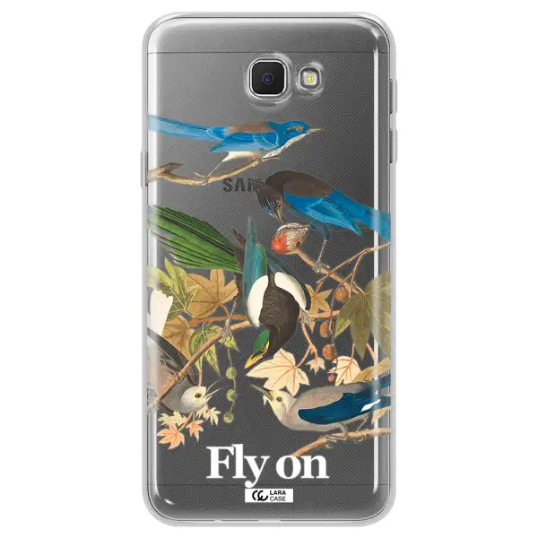 a group of birds on a branch Samsung J5 Prime Clear TPU Case
