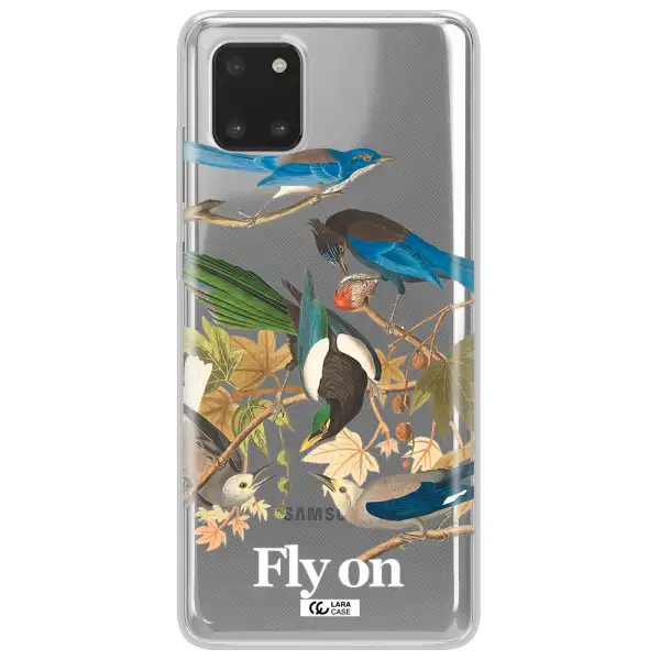 a group of birds on a branch Samsung Note 10 Lite Clear TPU Case
