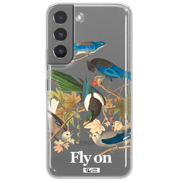 a group of birds on a branch Samsung S 22 Plus Clear TPU Case