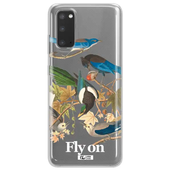 a group of birds on a branch Samsung S20 Clear TPU Case