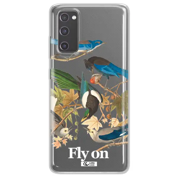 a group of birds on a branch Samsung S20 Fe Clear TPU Case