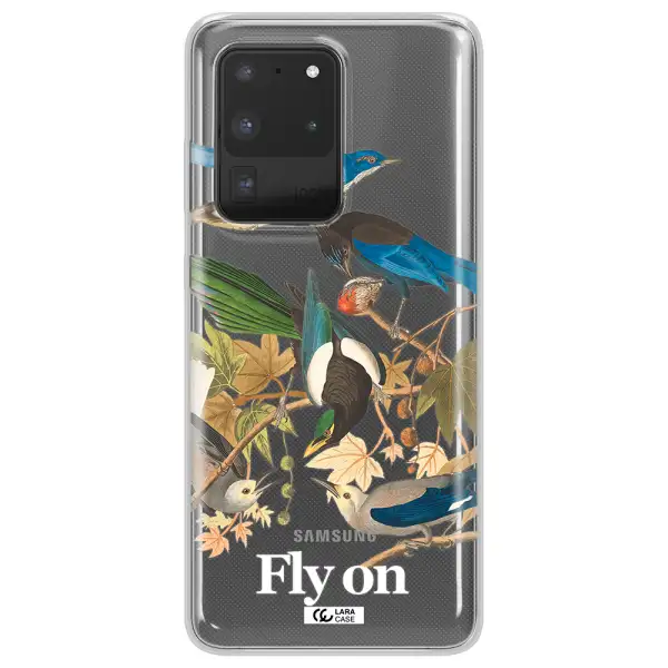 a group of birds on a branch Samsung S20 Ultra Clear TPU Case