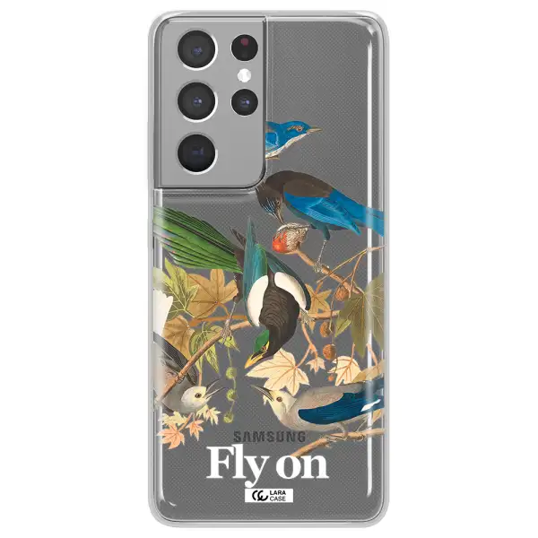 a group of birds on a branch Samsung S21 Ultra Clear TPU Case
