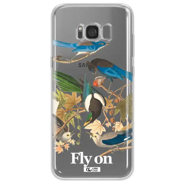 a group of birds on a branch Samsung S8 Plus Clear TPU Case