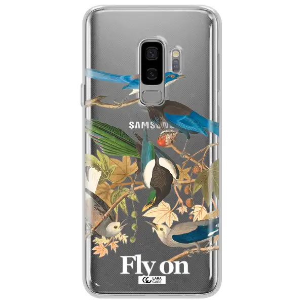 a group of birds on a branch Samsung S9 Plus Clear TPU Case