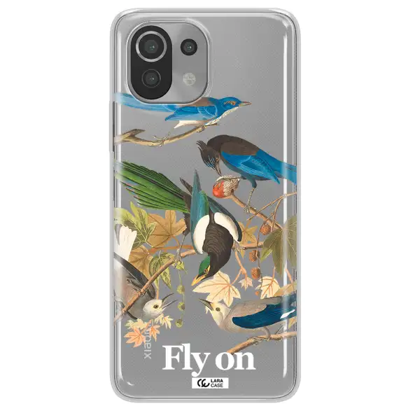 a group of birds on a branch Xiaomi Mi 11 Lite Clear TPU Case