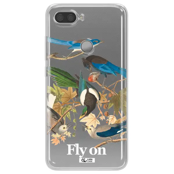 a group of birds on a branch Xiaomi Mi 8 Lite Clear TPU Case