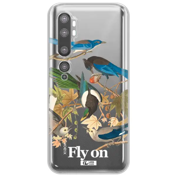 a group of birds on a branch Xiaomi Mi Note 10 Clear TPU Case