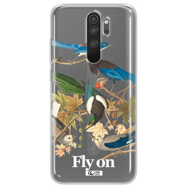 a group of birds on a branch Xiaomi Note 8 Pro Clear TPU Case