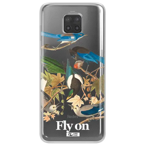 a group of birds on a branch Xiaomi Note 9 Pro Clear TPU Case