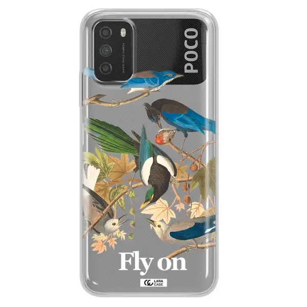 a group of birds on a branch Xiaomi Poco M3 Clear TPU Case