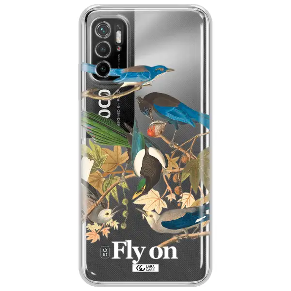 A Group Of Birds On A Branch Xiaomi Poco M3 Pro Clear Tpu Case