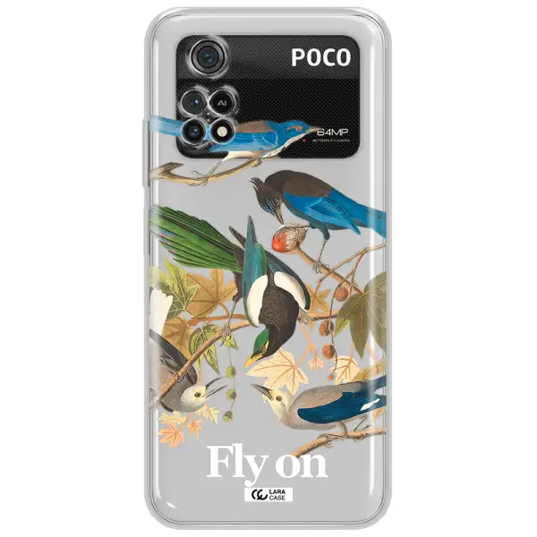 A Group Of Birds On A Branch Xiaomi Poco M4 Pro 4G Clear Tpu Case
