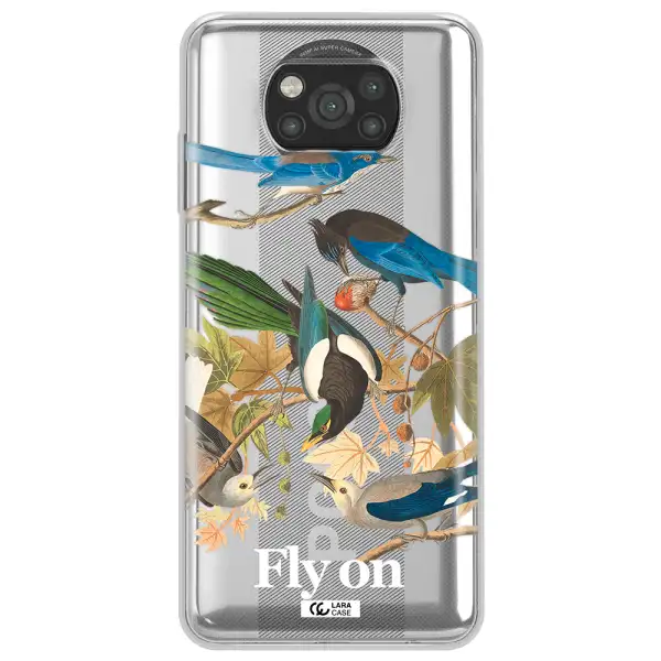 a group of birds on a branch Xiaomi Poco X3 Clear TPU Case