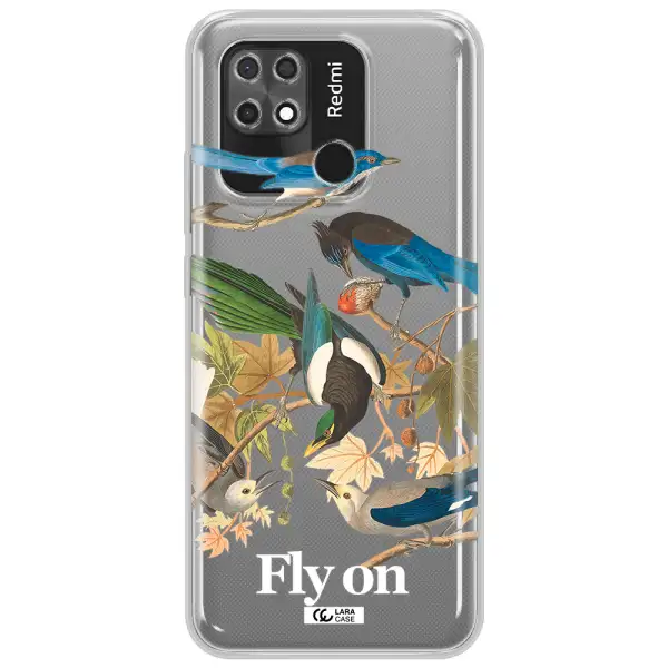 a group of birds on a branch Xiaomi Redmi 10C Clear TPU Case