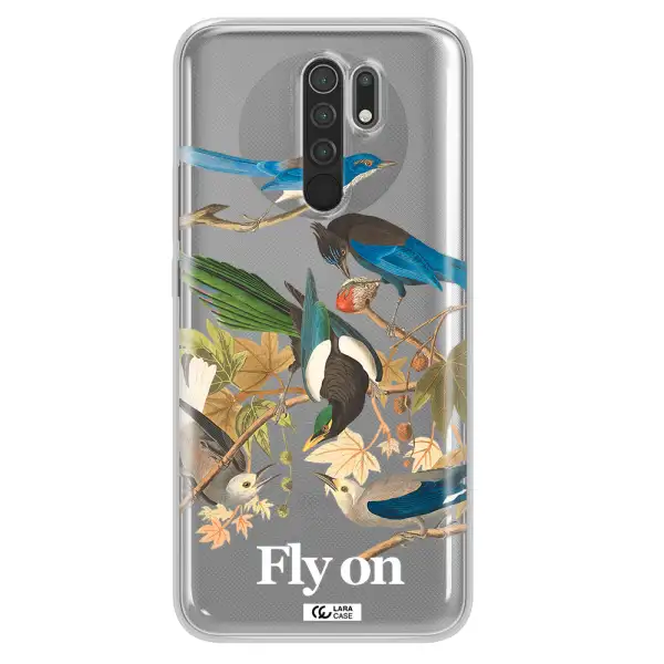 a group of birds on a branch Xiaomi Redmi 9 Clear TPU Case