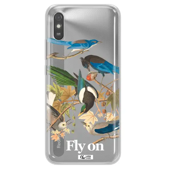 a group of birds on a branch Xiaomi Redmi 9A Clear TPU Case