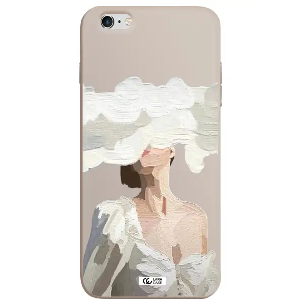 a woman with a cloud covering her face Apple iPhone 6S Silicone Stone Case