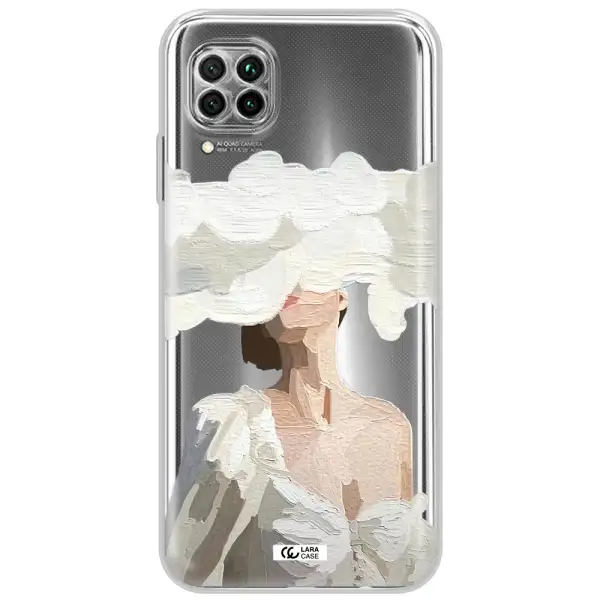 A Woman With A Cloud Covering Her Face Huawei Nova 7I Clear Tpu Case