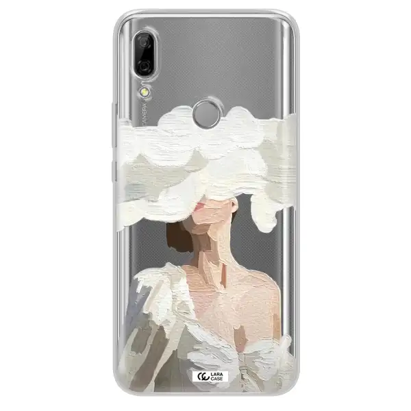 a woman with a cloud covering her face Huawei P Smart Z Clear TPU Case