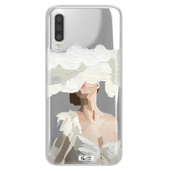 A Woman With A Cloud Covering Her Face Samsung A50S Clear Tpu Case