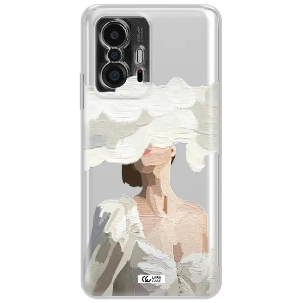 A Woman With A Cloud Covering Her Face Xiaomi 11T Clear Tpu Case