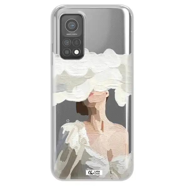 a woman with a cloud covering her face Xiaomi Mi 10 T Pro Clear TPU Case